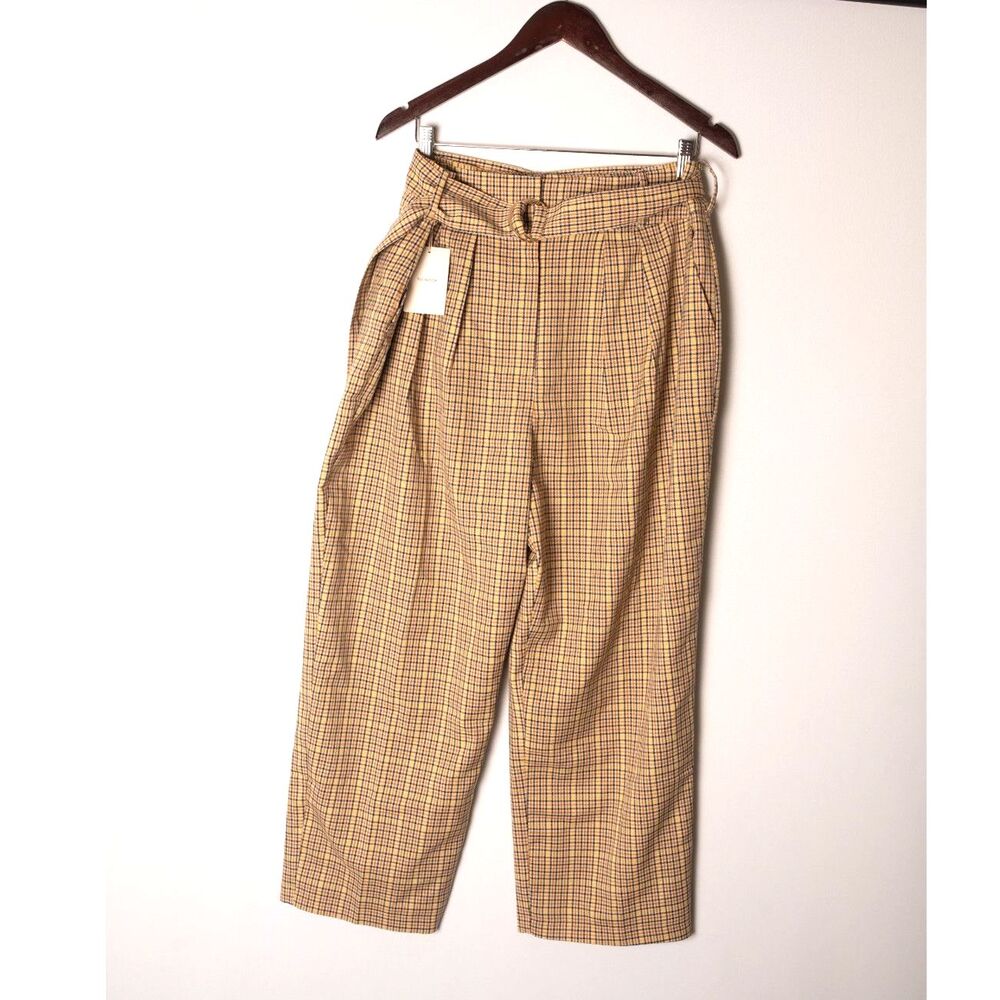 Tularosa size XL Plaid crop belted pants